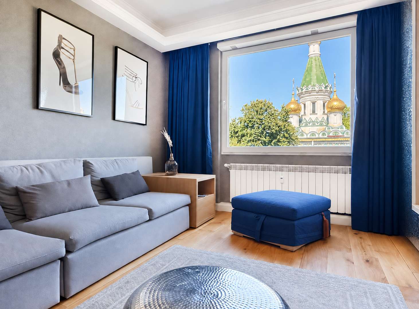Russian Church view on the yellow cobbles — 1